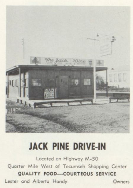 Jack Pine Drive-In and Motel - 1959 Tecumseh High School Yearbook (newer photo)
